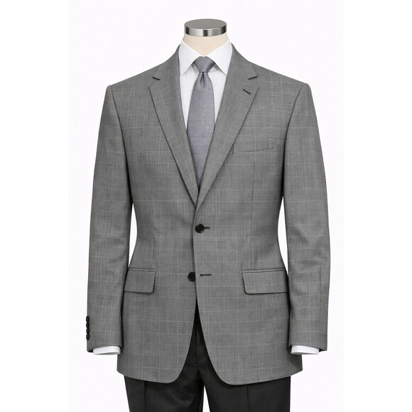 Banana Republic Other - Size-Large Banana Republic Italian Fabric Blazer 44R Gray Windowpane Mens Coat